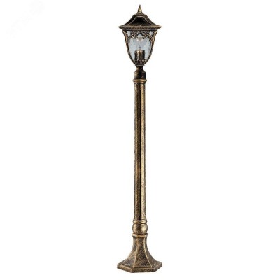 Светильник садово-парковый, 60W 230V E27 черное золото, PL4076