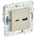 SKANDY Розетка USB A+C 3,1А SK-R14B бежевый IEK