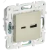 SKANDY Розетка USB A+C 3,1А SK-R14B бежевый IEK