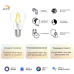 Лампа Gauss Smart Home Filament А60 7W 806lm 2700К E27 диммируемая LED 1/10/40