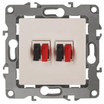 12-3112-02 ЭРА Розетка аудио двойная, IP20, Эра12, слоновая кость (10/100/3200)