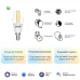 Лампа Gauss Smart Home Filament С35 4,5W 495lm 2000-6500К E14 изм.цвет.темп.+дим. LED 1/10/40