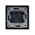 BRITE Выключатель двухклавишный 10А в сборе ВСР10-2-0-БрС сталь IEK