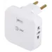 Разветвитель электрический ЭРА SPF-2-FL-USB поворотный на 2 розетки + 2USB 10А белый