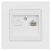 Розетка Intro Accent 6-303-01М информационная RJ45, IP20, СУ, белый матовый