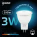 Лампа Gauss MR11 3W 300lm 4100K GU4 LED 1/10/100