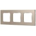 Рамка для розеток и выключателей ЭРА Серия 12 12-5203-04 на 3 поста, Классик, шампань