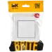 BRITE Выключатель 1-клавишный 10А в сборе ВСР10-1-0-БрАБ арктический белый IEK