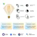 Лампа Gauss Smart Home Filament Diamond 6,5W 720lm 2000-5500К E27 изм.цвет.темпр.+дим. LED 1/40