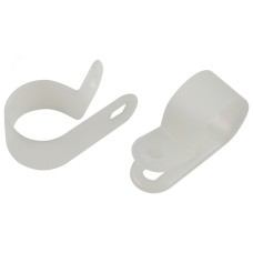 Скоба кабельная нейлоновая под винт ЭРА NO-225-264 9 мм белая 50 шт