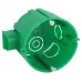 Коробка установочная ЭРА KUTS1-68-45-green зеленая 68х45мм для твердых стен с саморезами, один стыковочный узел IP20
