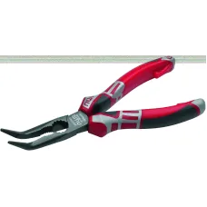 Длинногубцы загнутые 45 град., 170 мм, покрытие TitanFinish, рукоятки SoftGripp 3K