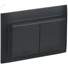 SKANDY Розетка 2-местная и крышкой 16А в сборе IP44 SK-R12G графит IEK