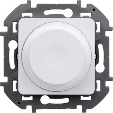 Светорегулятор поворотно-нажимной 300Вт белый INSPIRIA