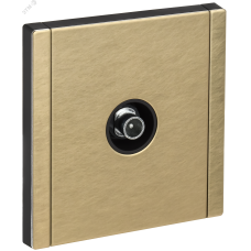 FORTE&PIANO Розетка TV проходная FP629M металл шампань IEK