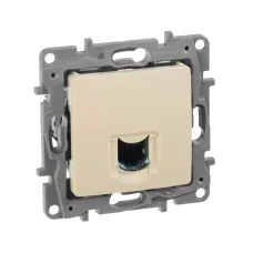Розетка компьютерная RJ45 категория 6 UTP слоновая кость ETIKA