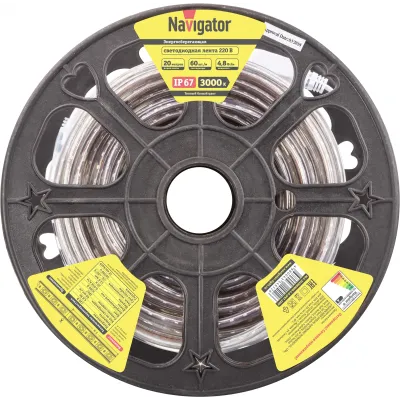 СД Лента Navigator 14 512 NLS-3528WW60-4.8-IP67-220V