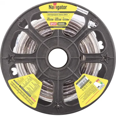 СД Лента Navigator 14 525 NLS-2835WW120-7-IP67-220V