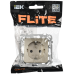 FLITE Розетка с заземлением с защитными шторками безвинтовое крепление 16А РСш11-1-ФлШ шампань IEK