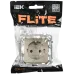 FLITE Розетка с заземлением с защитными шторками безвинтовое крепление 16А РСш11-1-ФлШ шампань IEK