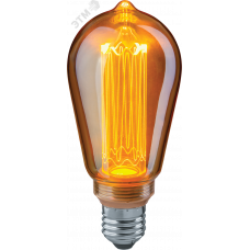 Лампа светодиодная LED 4вт Е27 теплый ST64 ретро PммA
