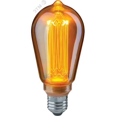 Лампа светодиодная LED 4вт Е27 теплый ST64 ретро PммA