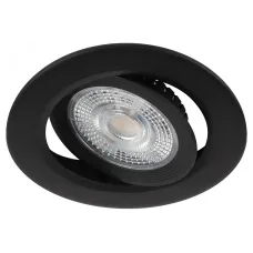Светильник светодиодный встраиваемый ЭРА KL LED 25A-5 3K BK круглый поворотный черный 5Вт 3000К
