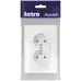 Розетка Intro Accent 6-205-01М 2X2P+E Schuko, 16А-250В, IP20, СУ, AL/CU, белый матовый