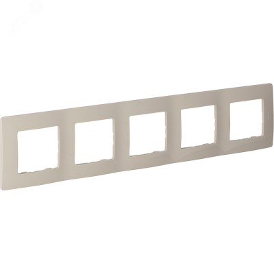 Рамка 5-местная слоновая кость ETIKA