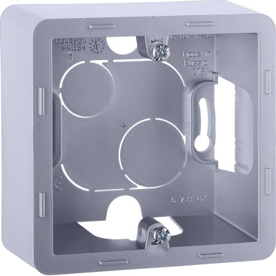 Коробка для накладного монтажа 1-местная алюминий INSPIRIA