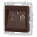 Розетка Intro Accent 6-303-10 информационная RJ45, IP20, СУ, венге