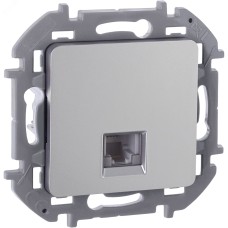 Розетка телефонная RJ11 алюминий INSPIRIA
