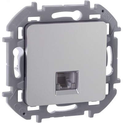 Розетка телефонная RJ11 алюминий INSPIRIA