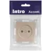Розетка Intro Accent 6-201-04 2P, 16А-250В, IP20, СУ, шампань