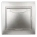 Розетка Intro Plano 1-203-03 с заземлением 2P+E Schuko с крышкой, 16А-250В, IP20, СУ, алюминий