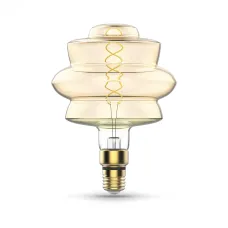 Лампа Gauss Filament BD180 8W 560lm 2400К Е27 golden flexible LED 1/4