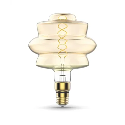 Лампа Gauss Filament BD180 8W 560lm 2400К Е27 golden flexible LED 1/4