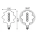 Лампа Gauss Filament BD180 8W 560lm 2400К Е27 golden flexible LED 1/4