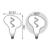 Лампа Gauss Filament FD180 6W 240lm 2400К Е27 gray flexible LED 1/6