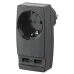 Разветвитель электрический ЭРА SP-1e-USB-B на 1 розетку + 2 USB с заземлением 16А черный