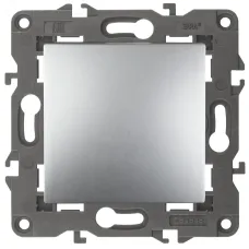 14-1111-03 ЭРА Кнопка, 10АХ-250В, Elegance, алюминий (10/100/2500)