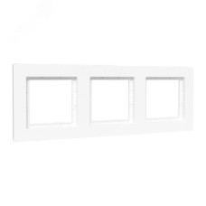 Эпика Рамка 3-местная IP44 белый пластик EKF