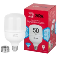 Лампа светодиодная ЭРА RED LINE LED POWER T100-50W-4000-E27/E40 R E27/E40 R 50 Вт колокол нейтральный белый свет