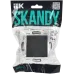 SKANDY Розетка 1-местная с заземлением с защитными шторками и крышкой 16А IP44 SK-R11G графит IEK