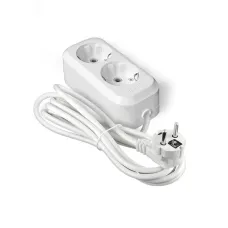 Удлинитель Е-302А ПВС 3*1,5 ,2 гнезда, с заземлением, 5м еврослот