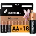 Duracell батарейки щелочные размера AA, 18 шт. в упаковке