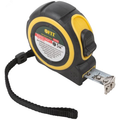 "Рулетка ""Смарт"", калибр.лента, нейлон.покр., магн.крючок, прорезиненный корпус  5 м х 19 мм"