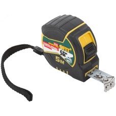 "Рулетка ""Гранд"", калибр.лента, нейлон.покр., магн.крючок, двойной стопор, прорезин.корпус  5 м х 19 мм"