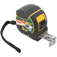 "Рулетка ""Гранд"", калибр.лента, нейлон.покр., магн.крючок, двойной стопор, прорезин.корпус  5 м х 25 мм"