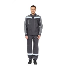 Костюм Оптима с брюками, т.серый/серый, р. 120-124/182-188